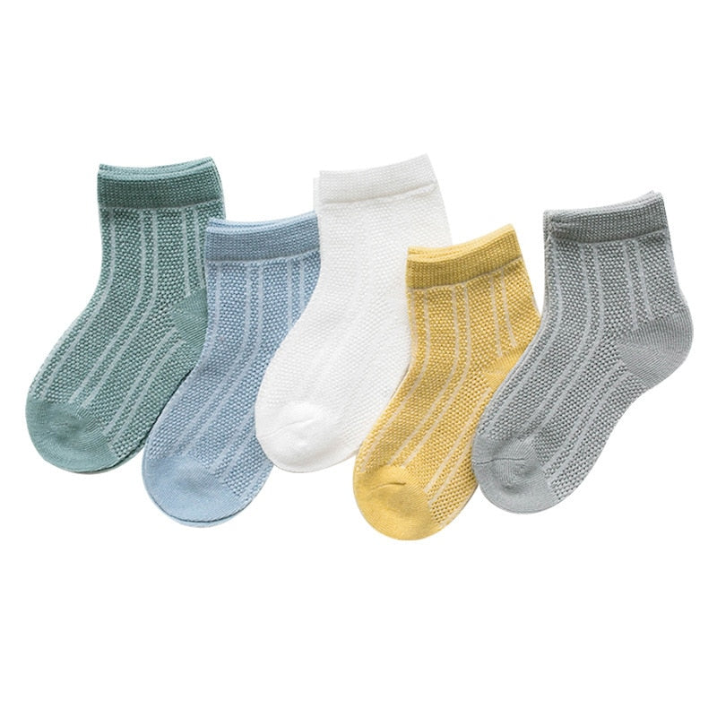 5Pairs, lot 0-2Y Infant Baby Socks Baby Socks for Girls Cotton Mesh Cute Newborn Boy Toddler Socks Baby Clothes Accessories
