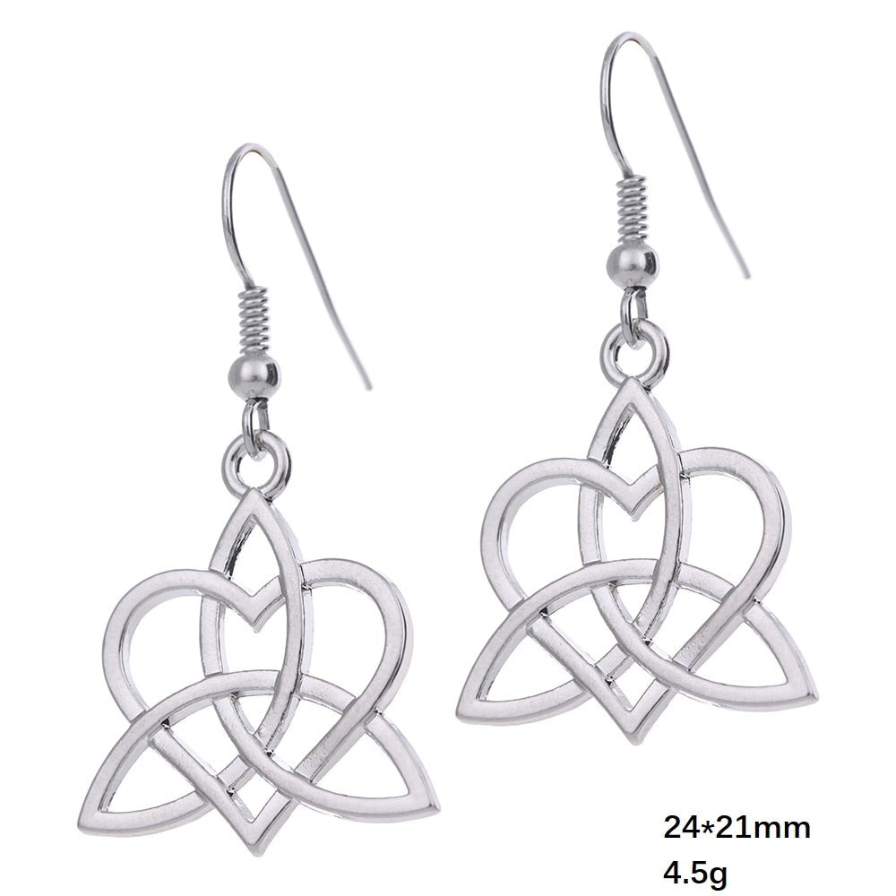 Sipuris Celtics Knot Earrings for Women Fashion Gothic Wicca Viking Dangle Earrings Fashion Boho Cool Amulet Jewelry