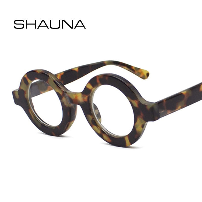 SHAUNA Ins Popular Retro Small Round Sunglasses Women Letter Frame Fashion Anti-Blue Light Glasses Frames