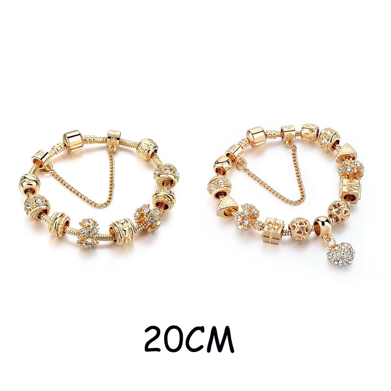 Wholesale INS gold flower bead Bracelets & Bangles For Women Pulseira Feminina Charm Crystal Jewelry Trendy Bracelet