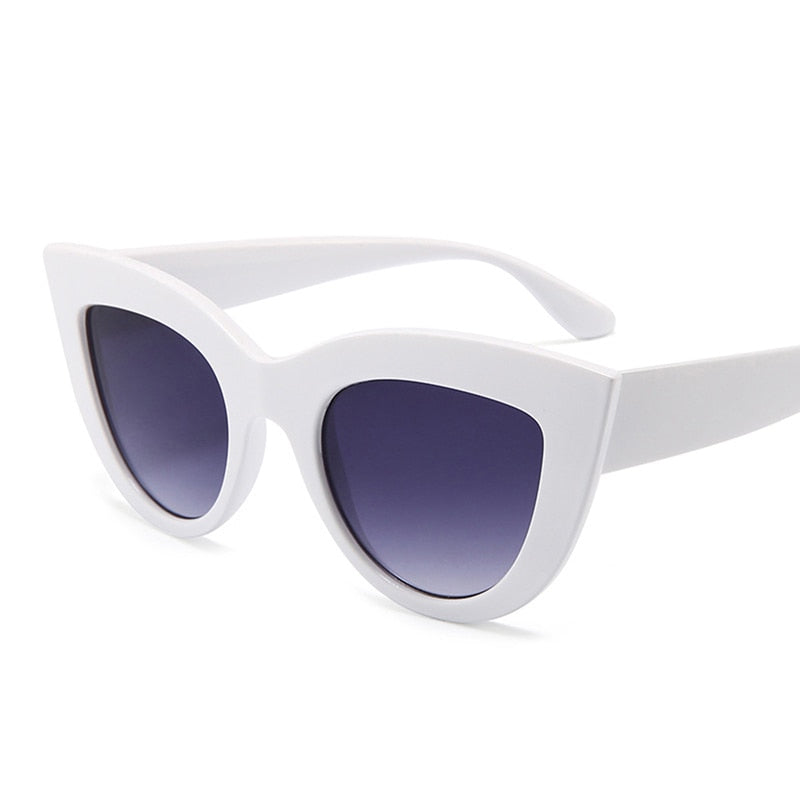 Women Vintage Sunglasses Cat Eye Sunglass Retro Brand Designer Female Pink Mirror Sun Gasses UV400