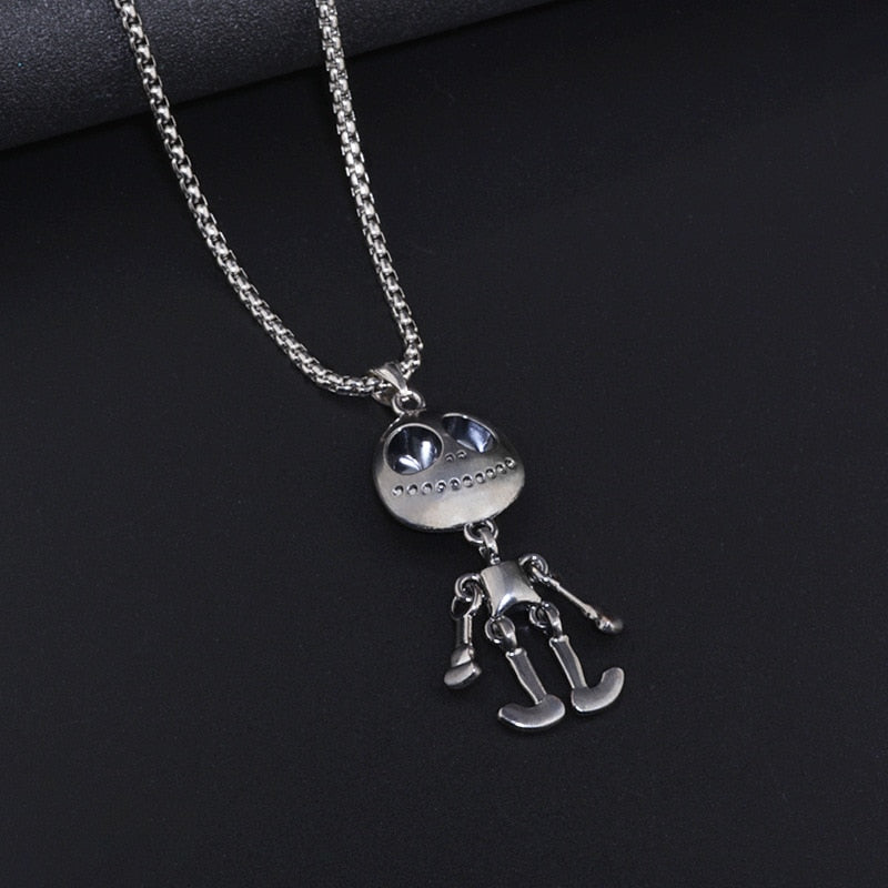 Fashion Simple Alien Imp Skull Necklaces For Men and Women Hip Hop Pendant Sweater Holiday Gift Gothic Jewelry Accessories