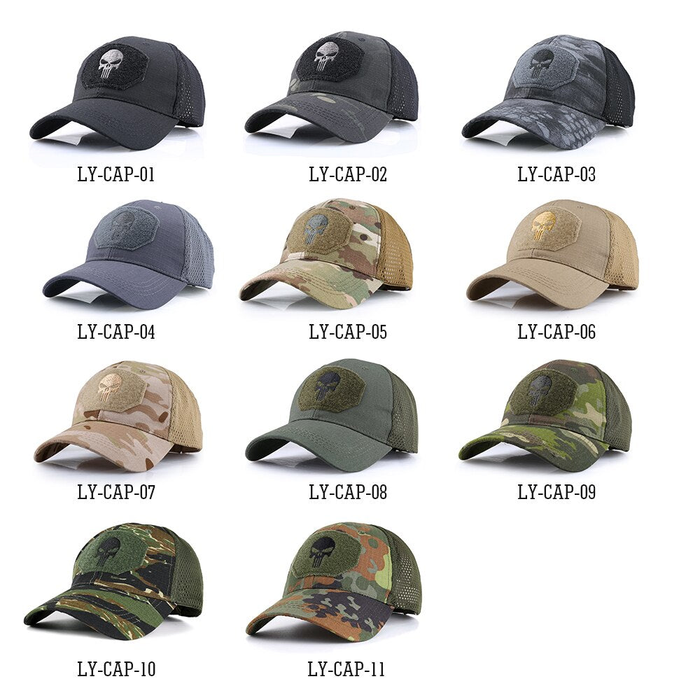 Military Baseball Caps Camouflage Tactical Army Combat Paintball Basketball Football Adjustable Classic Snapback Sun Hats Men