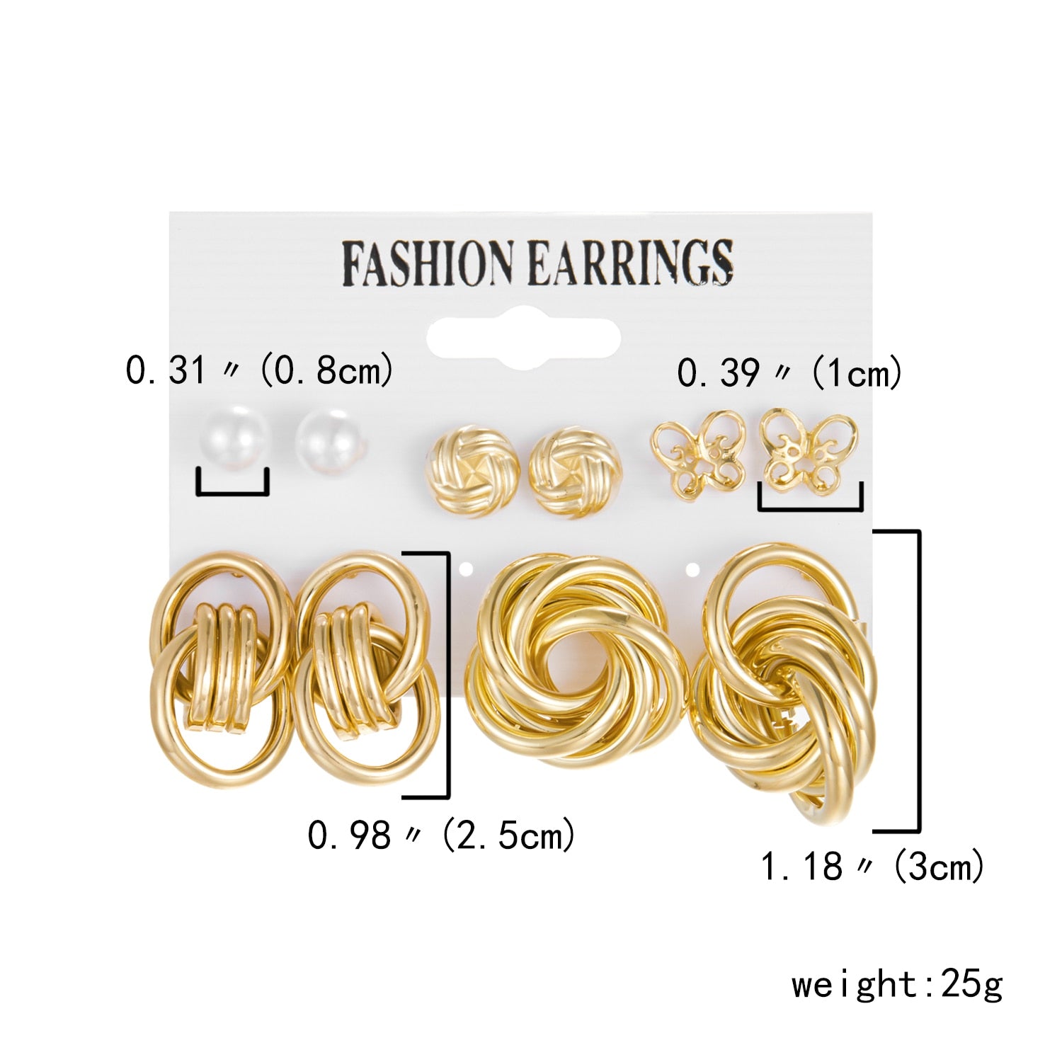 6 Pairs Heart Butterfly Drop Earrings Set Big Circle Piercings Earrings Jewelry for Women Imitation Pearl Hoop Cute Ear Buckle