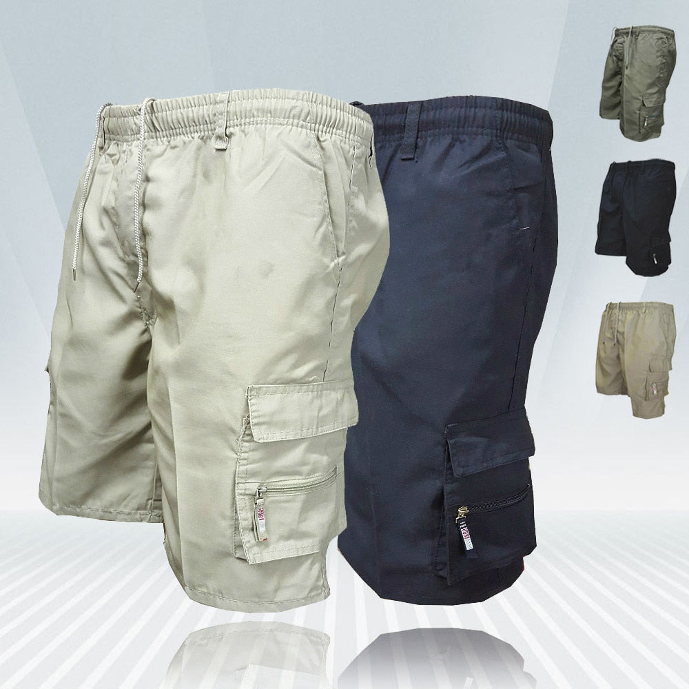 Fashion Men Military Cargo Shorts Mens Tactical Pants Casual Big Pocket Sports Slacks Cargo Panels Trousers Plus Size for Male