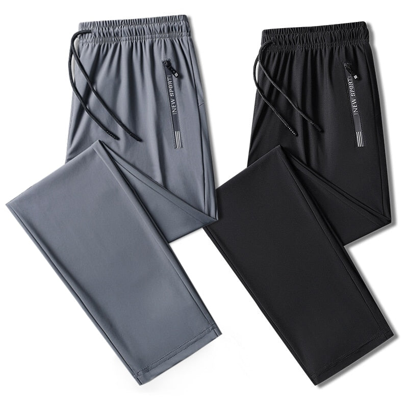 Plus Size 8xl 7xl 6xl Men Sports Pants Quick-Drying Men Trousers Joggers Sportswear Solid Sweatpants Male Elastic