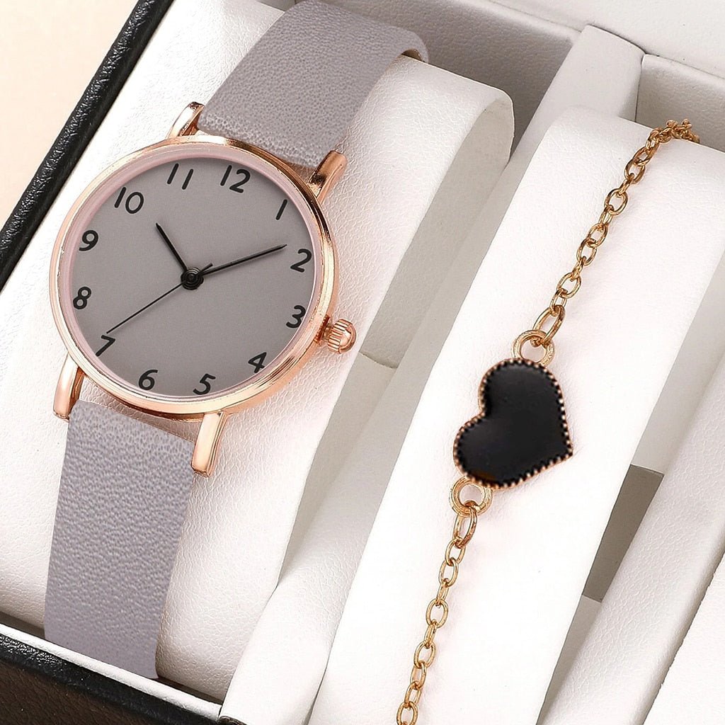 New Watch Women Fashion Casual Leather Belt Watches Simple Ladies Round Dial Quartz Wristwatches Dress Clock Reloj Mujer