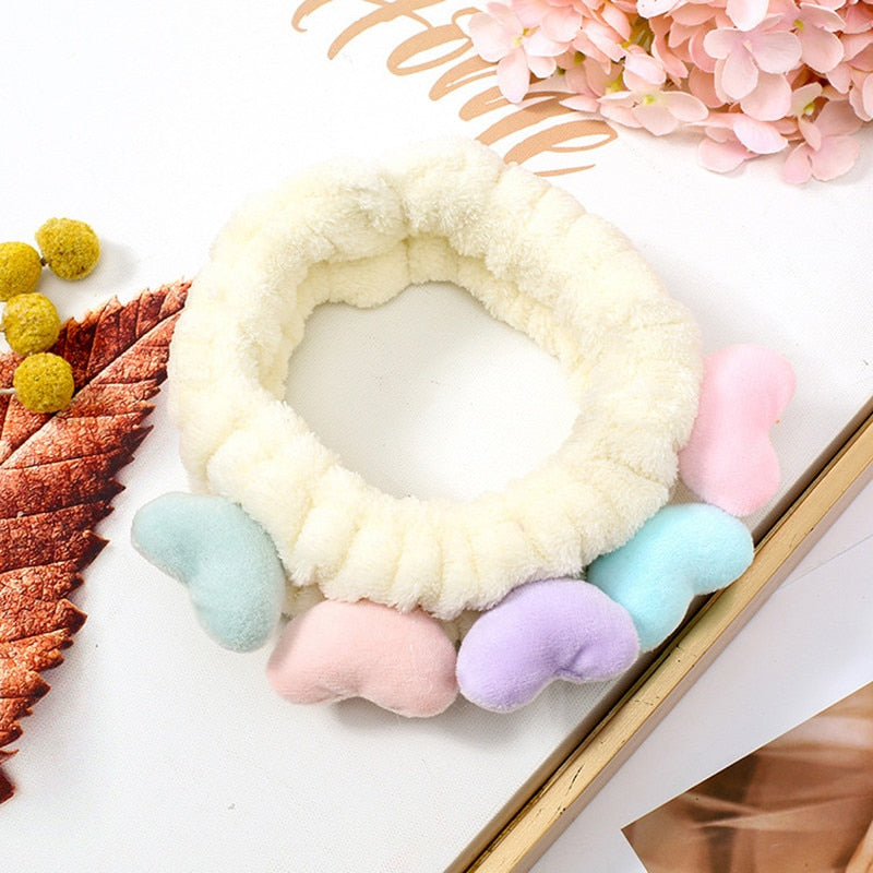 Wash Face Hair Holder Hairbands Soft Warm Coral Fleece Bow Animal Ears Headband For Women Girls Turban Fashion Hair Accessories