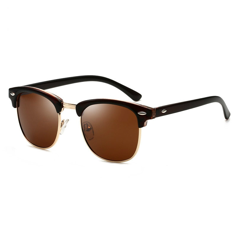 Polarized Sunglasses Men Women R3016B Brand Design Eye Sun Glasses Women Semi Rimless Classic Men Sunglasses Oculos De Sol UV400