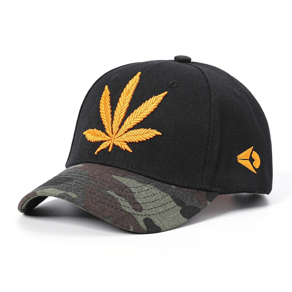 TOHUIYAN Leaf Embroidered Baseball Caps Women Gorras Para Mujer Snapback Hat Autumn Hip Hop Cap Casquette Homme Dad Hats for Men